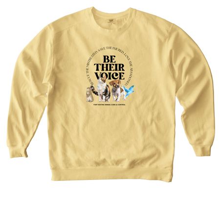Be Their Voice, a Butter Comfort Colors Crewneck Sweatshirt