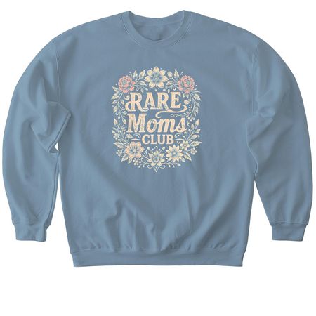 Mother's Day - Rare Moms Club, a Stone Blue Softstyle Crewneck Sweatshirt