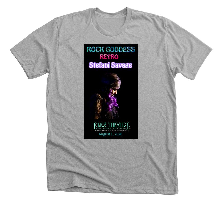 ROCK GODDESS RETRO, a Athletic Heather Premium Unisex Tee