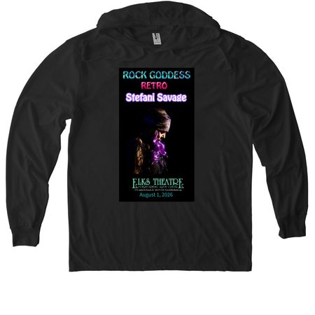 ROCK GODDESS RETRO, a Space Black Allmade Eco Triblend Hoodie Tee