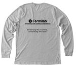 Fermilab Infrastructure Services Directorate, a Athletic Heather Premium Long Sleeve Tee (back-view)