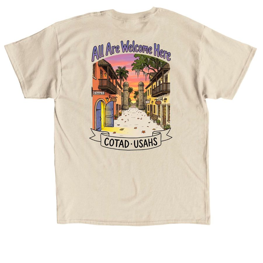 COTAD MERCH - All Are Welcome Here&nbsp;, a Sand Classic Unisex Tee