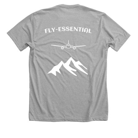FLY ESSENTIAL T-SHIRT, a Athletic Heather Premium Unisex Tee (back-view)