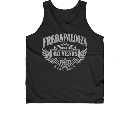 Celebrating 60 Years of Fred, a Black Classic Unisex Tank Top