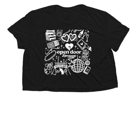 Bookstore Romance Day!, a Black Women?s Flowy Cropped Tee