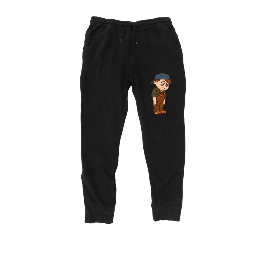 Poor Choreboy., a Black Midweight Fleece Joggers