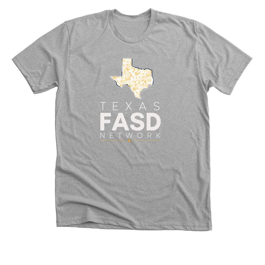 TX FASD - Classic Logo Front, a Athletic Heather Premium Unisex Tee