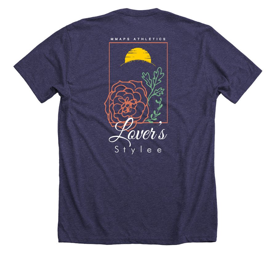 Lover?s stylee&nbsp;, a Heather Lapis Premium Unisex Tee (back-view)