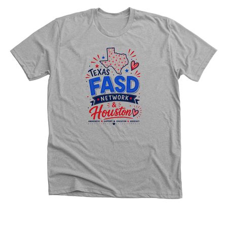TX FASD - Houston, a Athletic Heather Premium Unisex Tee