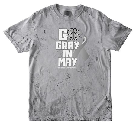 Go Gray in May, a Smoke Comfort Colors Colorblast Tee