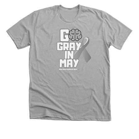 Go Gray in May, a Athletic Heather Premium Unisex Tee