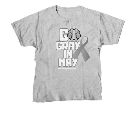 Go Gray in May, a Sport Grey Youth Unisex Tee