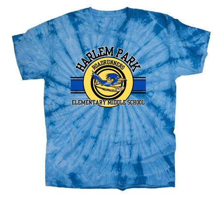 Harlem Park - Varsity, a Baby Blue Classic Tie Dye Tee
