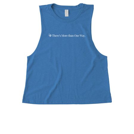 There's More than One Way., a Azure Blue Allmade Eco Triblend Women?s Muscle Tank