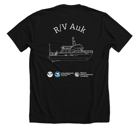 R/V Auk, a Solid Black Blend Premium Unisex Tee