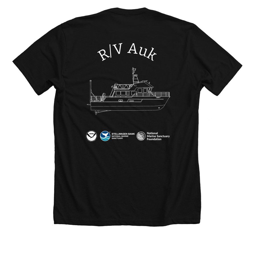 R/V Auk, a Solid Black Blend Premium Unisex Tee