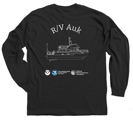 R/V Auk, a Black Classic Long Sleeve Tee