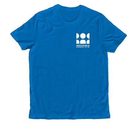 White Logo Shirts, a Beacon Blue Allmade Organic Cotton Unisex Tee