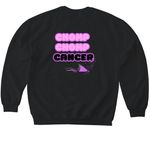 BELLA BITES BACK&nbsp;, a Black Softstyle Crewneck Sweatshirt (back-view)