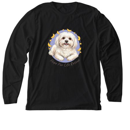Happy, a Solid Black Blend Premium Long Sleeve Tee