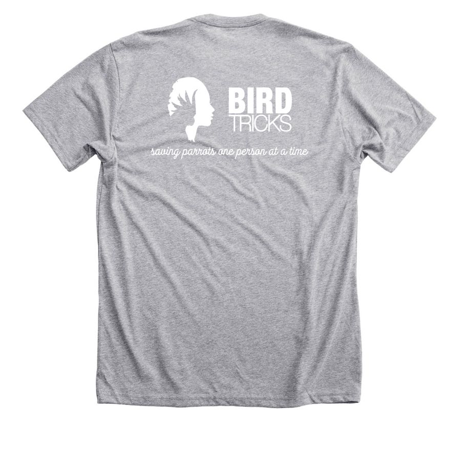 BIRD Tricks (White Edition), a Athletic Heather Premium Unisex Tee (back-view)