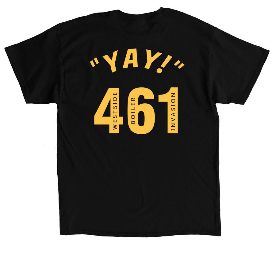 The Yay Team!, a Black Classic Unisex Tee (back-view)