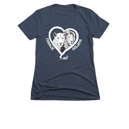 Coralie and&nbsp;Goliath, a Midnight Navy Women's Slim Fit Tee