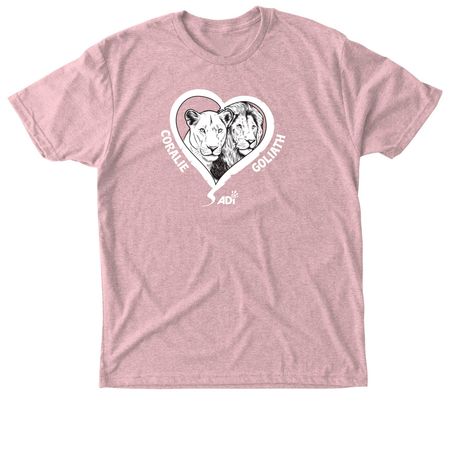 Coralie and&nbsp;Goliath, a Desert Pink Triblend Unisex Tee