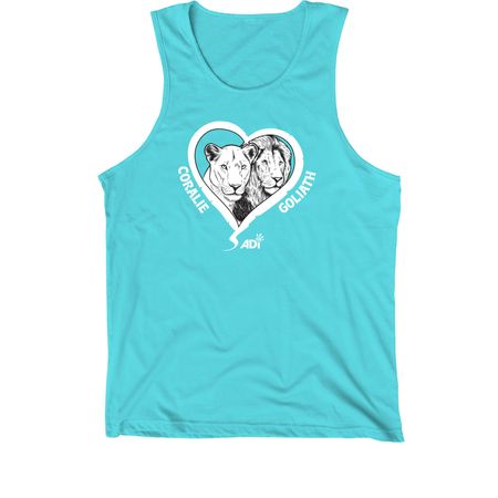 Coralie and&nbsp;Goliath, a Teal Premium Cotton Tank