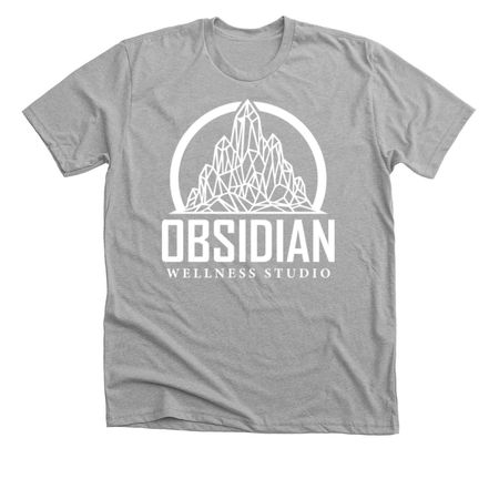 Obsidian Wellness Studio, a Athletic Heather Premium Unisex Tee