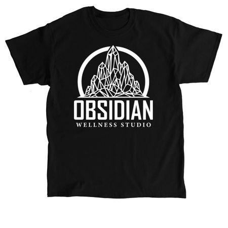Obsidian Wellness Studio, a Black Classic Unisex Tee