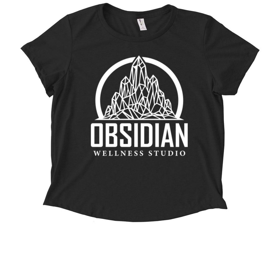 Obsidian Wellness Studio, a Deep Black Allmade Eco Triblend Women?s Scoop Neck Tee