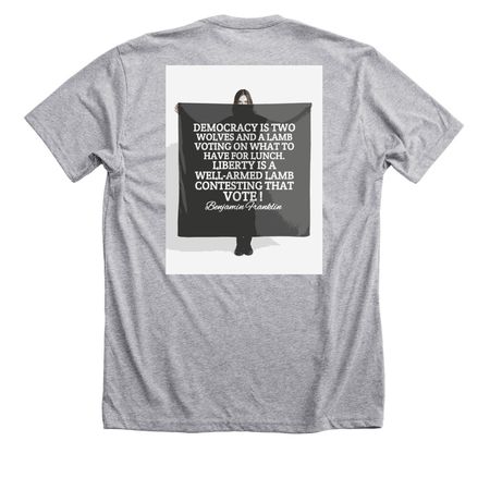 Conservative Intelligence&nbsp;, a Athletic Heather Premium Unisex Tee (back-view)