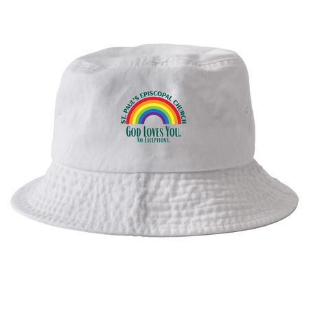 St. Paul's Pride (Rainbow), a White Printed Bucket Hat
