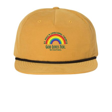 St. Paul's Pride (Rainbow), a Biscuit/ Black Printed Umpqua Snapback Cap