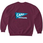 Camp Photographer Shirt, a Maroon Softstyle Crewneck Sweatshirt (back-view)