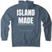 AckhoopClub | Island Made&nbsp;, a Storm Blue Heavyweight Pullover Hoodie (back-view)