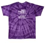 CBST's 2026 Pride Tee!, a Purple Classic Tie Dye Tee (back-view)