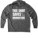 This Shirt Saves Orangutans!, a Aluminum Grey Allmade Eco Triblend Hoodie Tee