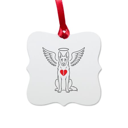 "Forever My Shepherd" Memorial Collection, a White Aluminum Square Ornament
