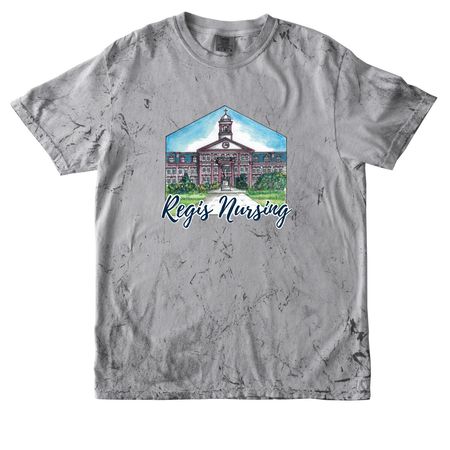 Regis Nursing Illustrated Design, a Smoke Comfort Colors Colorblast Tee