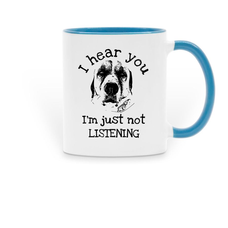 Not LISTENING&nbsp; Anatolian&nbsp;, a Light Blue Two-Tone Ceramic Mug