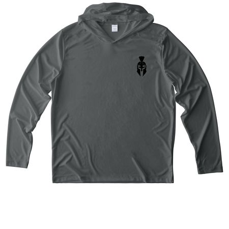 II X & III X Sun Shirt, a Dark Smoke Grey UV Performance Long Sleeve Hoodie