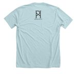 Fat & Light T-Shirt, a Heather Ice Blue Premium Unisex Tee (back-view)