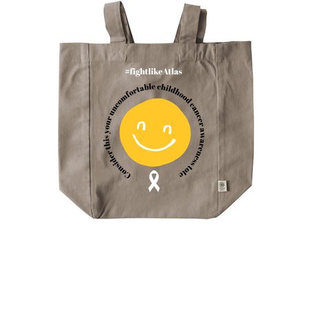 Childhood cancer awareness tote, a Pumice Recycled Cotton Tote Bag