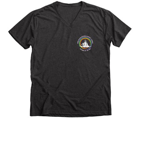 Local History Means Everyone's History., a Dark Grey Heather Premium V-Neck Tee