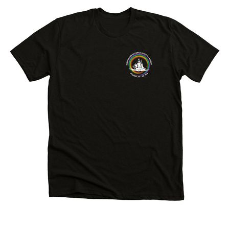 Local History Means Everyone's History., a Black Heather Premium Unisex Tee