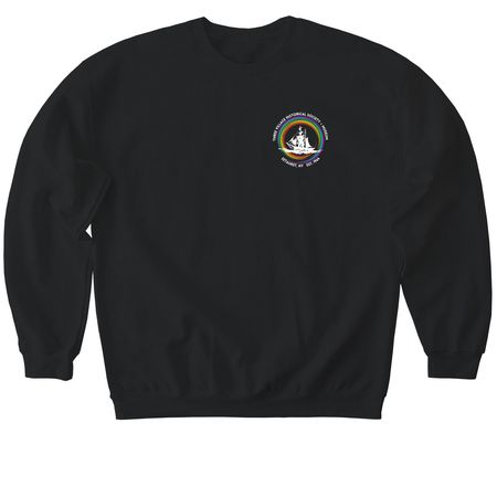 Local History Means Everyone's History., a Black Softstyle Crewneck Sweatshirt