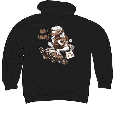 Acadia Homeless Pets, a Black Midweight Pullover Hoodie