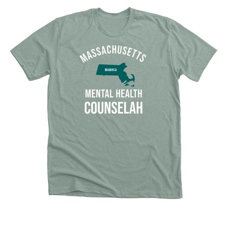 Mental Health Counselah, a Heather Sage Premium Unisex Tee